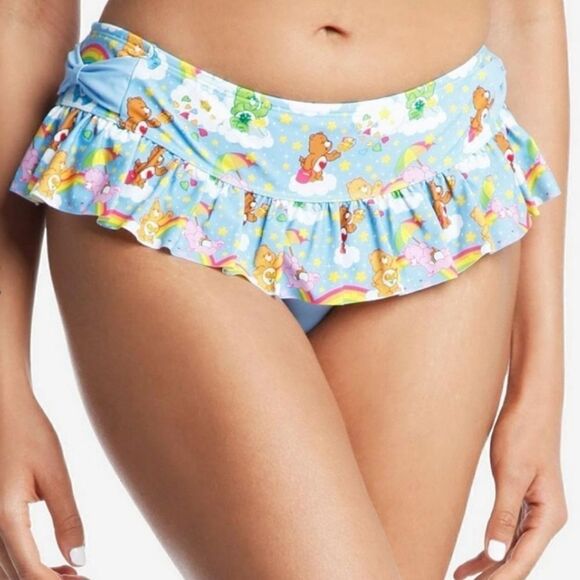 Care Bears Grumpy Bear High-Waisted Swim Bottoms - Picture 1 of 2